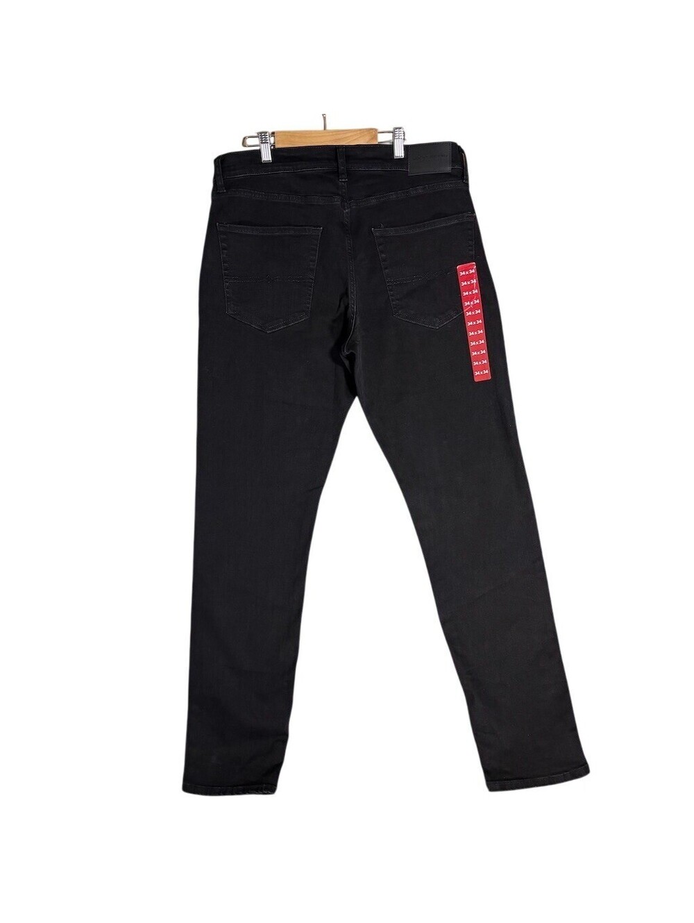 Lucky Brand Men's Jeans 34x34 Black Slim Straight Mid Rise 5-Pocket Zip